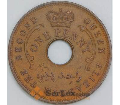 Нигерия монета 1 пенни 1959 КМ2 XF-AU арт. 43508