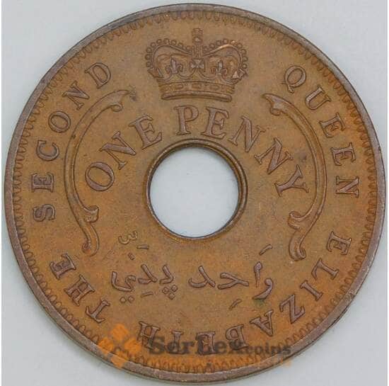 Нигерия 1 пенни 1959 КМ2 XF арт. 43508 Нигерия 1 пенни 1959 КМ2 XF арт. 43508