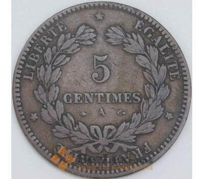 Монета Франция 5 сантимов 1871 А КМ821 VF арт. 38910