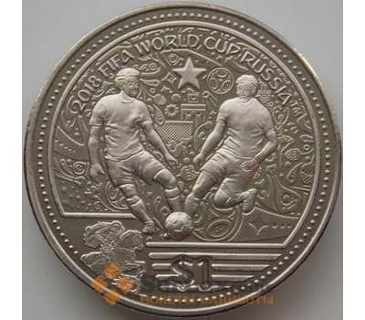 Монета Британские Виргинские острова 1 доллар 2018 UNC Футбол чемпионат арт. 11917