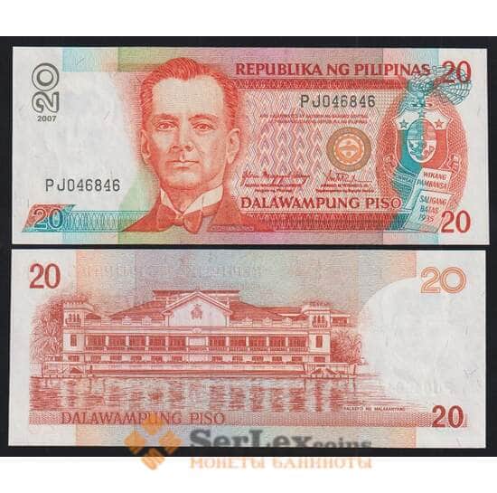 Филиппины 20 песо 2007 Р182j UNC арт. 51952