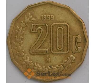Мексика монета 20 сентаво 1999 КМ548 VF арт. 41946
