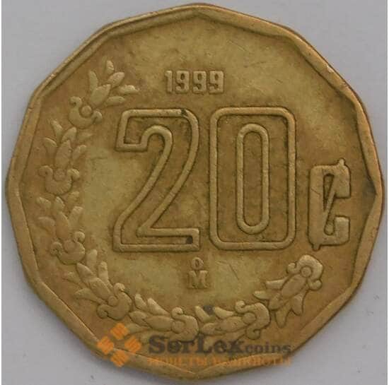 Мексика монета 20 сентаво 1999 КМ548 VF арт. 41946