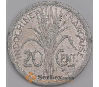 Французский Индокитай монета 20 сантимов 1945 КМ29 VF арт. 43303