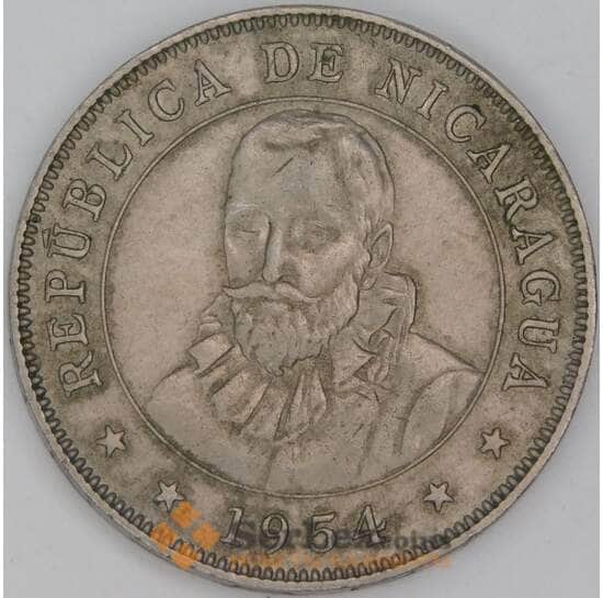Никарагуа 50 сентаво 1954 КМ19.1 VF арт. 54144