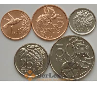 Монета Тринидад и Тобаго набор 1 - 5 - 10 - 25 - 50 центов 2003 КМ29-33 UNC арт. 8031
