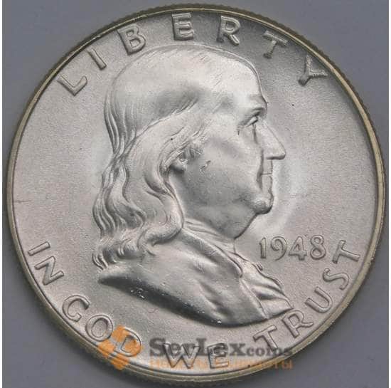 США 1/2 доллара 1948 КМ199 UNC яркий штемпельный блеск арт. 40329