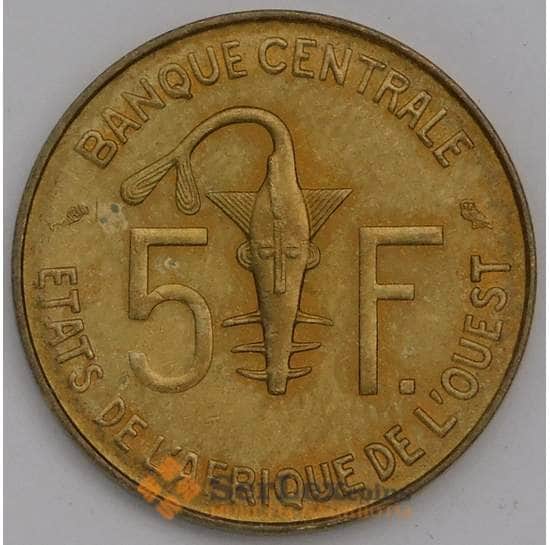 Западная Африка 5 франков 1972 КМ2а aUNC арт. 38819