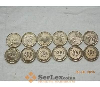 Монета Армения 6х200 драм 2014 Листья UNC арт. С00016