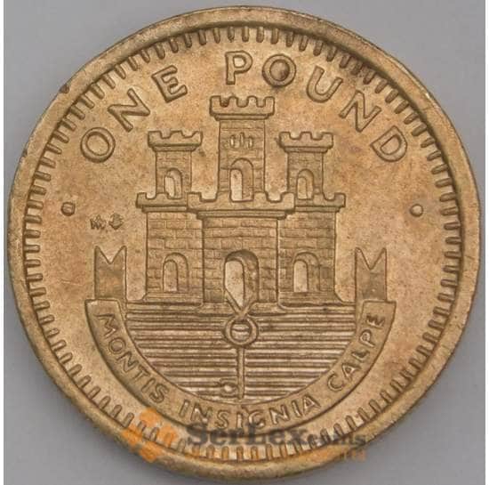 Гибралтар монета 1 фунт 1988 КМ18 XF пятно арт. 43998