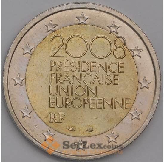 Франция монета 2 евро 2008 КМ1459 aUNC Председательство в ЕС арт. 42258