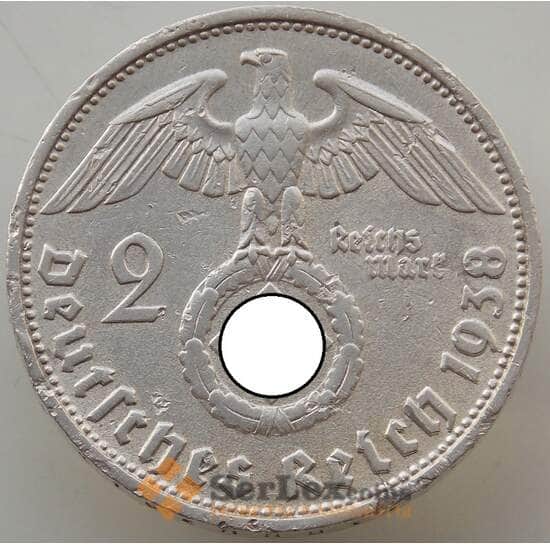 Германия 2 рейхсмарки 1938 D КМ93 VF арт. 13463