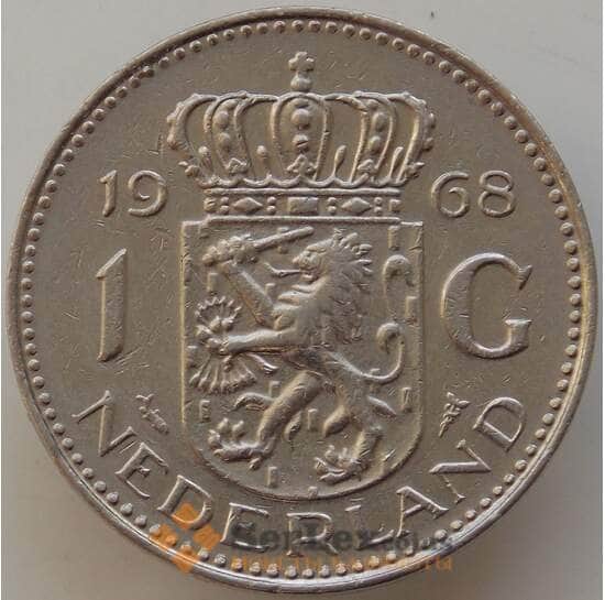 Нидерланды 1 гульден 1968 КМ184а VF Королева Юлиана арт. 14434