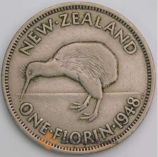 Новая Зеландия 1 флорин 1948 КМ18 VF арт. 46543