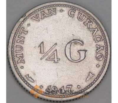 Монета Кюрасао 1/4 гульдена 1947 КМ44 VF арт. 8313