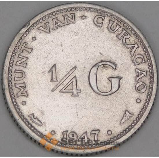 Кюрасао 1/4 гульдена 1947 КМ44 VF арт. 8313