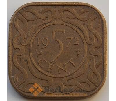 Монета Суринам 5 центов 1962-1972 КМ12 VF арт. 8308
