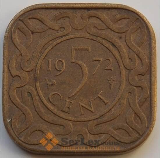 Суринам 5 центов 1962-1972 КМ12 VF арт. 8308