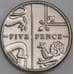 Великобритания монета 5 пенсов 2016 КМ1334 аUNC арт. 45922