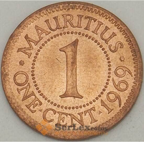 Маврикий 1 цент 1969 КМ31 UNC (J05.19) арт. 18626