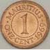 Монета Маврикий 1 цент 1969 КМ31 UNC (J05.19) арт. 18626