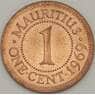 Маврикий 1 цент 1969 КМ31 UNC (J05.19) арт. 18626