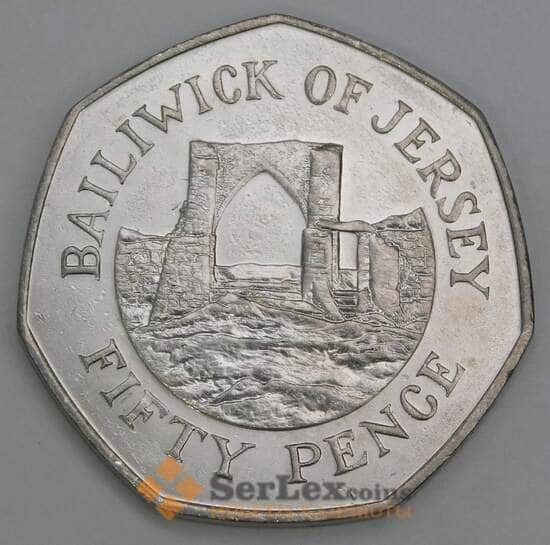 Джерси 50 пенсов 1990 КМ58.1 XF арт. 54992 Джерси 50 пенсов 1990 КМ58.1 XF арт. 54992
