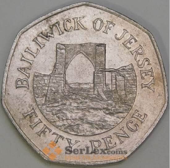 Джерси 50 пенсов 1990 КМ58.1 XF арт. 54992 Джерси 50 пенсов 1990 КМ58.1 XF арт. 54992