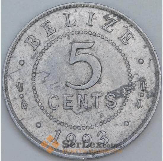 Белиз 5 центов 1993 КМ34а XF арт. 57190