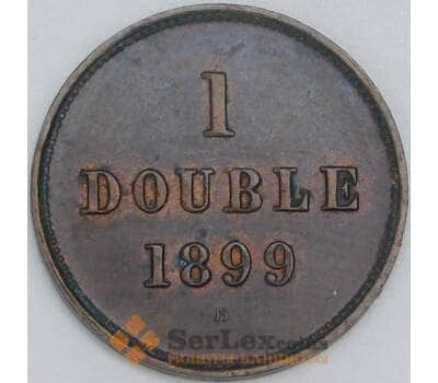 Гернси 1 дубль 1899 КМ10 XF арт. 56564