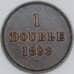 Гернси 1 дубль 1899 КМ10 XF арт. 56564