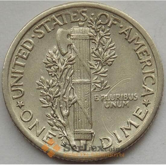США дайм 10 центов 1940 S КМ140 VF+ арт. 12797