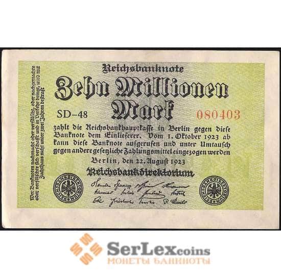 Германия 10000000 (10 миллионов) марок 1923 P106 aUNC арт. 7151