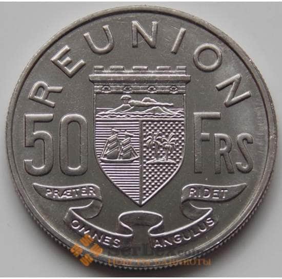 Реюньон 50 франков 1964 КМ12 UNC арт. 7163