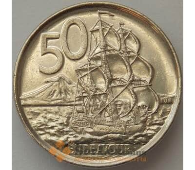 Монета Новая Зеландия 50 центов 2006 КМ119a AU Корабль Эндевор (J05.19) арт. 17220