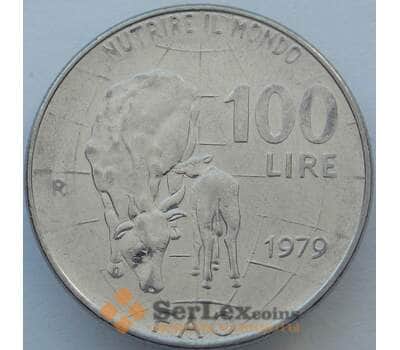 Монета Италия 100 лир 1979 KM106 AU ФАО (J05.19) арт. 16334