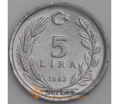 Турция монета 5 лир 1983 КМ949.2 аUNC арт. 45567