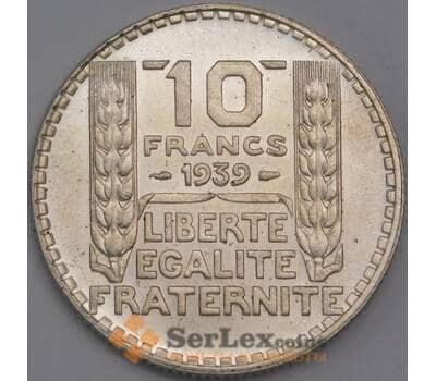 Монета Франция 10 франков 1939 КМ878 BU арт. 40625