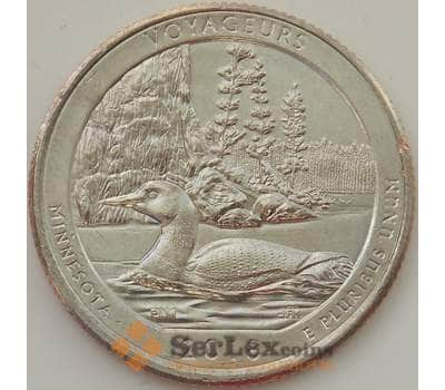 Монета США 25 центов 2018 UNC 43 парк Вояджерс Миннесота P арт. 12254