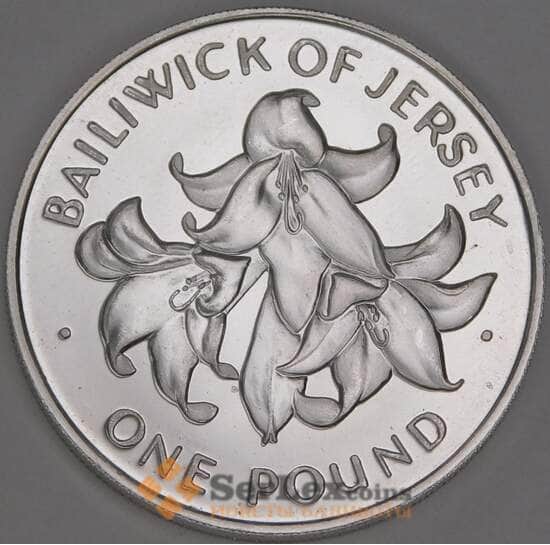 Джерси 1 фунт 1972 КМ36 Proof 25 Свадьбы арт. 53122