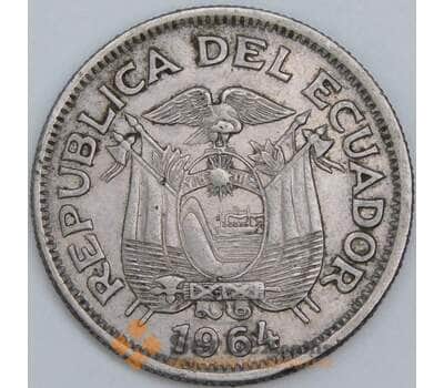 Эквадор 1 сукре 1964 КМ78b VF арт. 57473