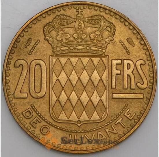 Монако монета 20 франков 1951 КМ131 AU арт. 14605