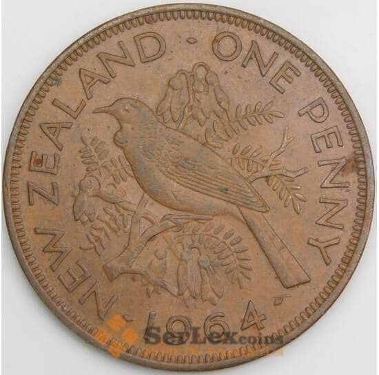 Новая Зеландия 1 пенни 1964 КМ24.2 XF арт. 46477