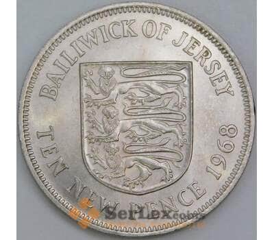 Джерси 10 пенсов 1968 КМ33 UNC арт. 56669