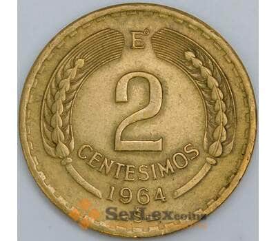 Чили 2 сентесимо 1964 КМ193 XF арт. 57741